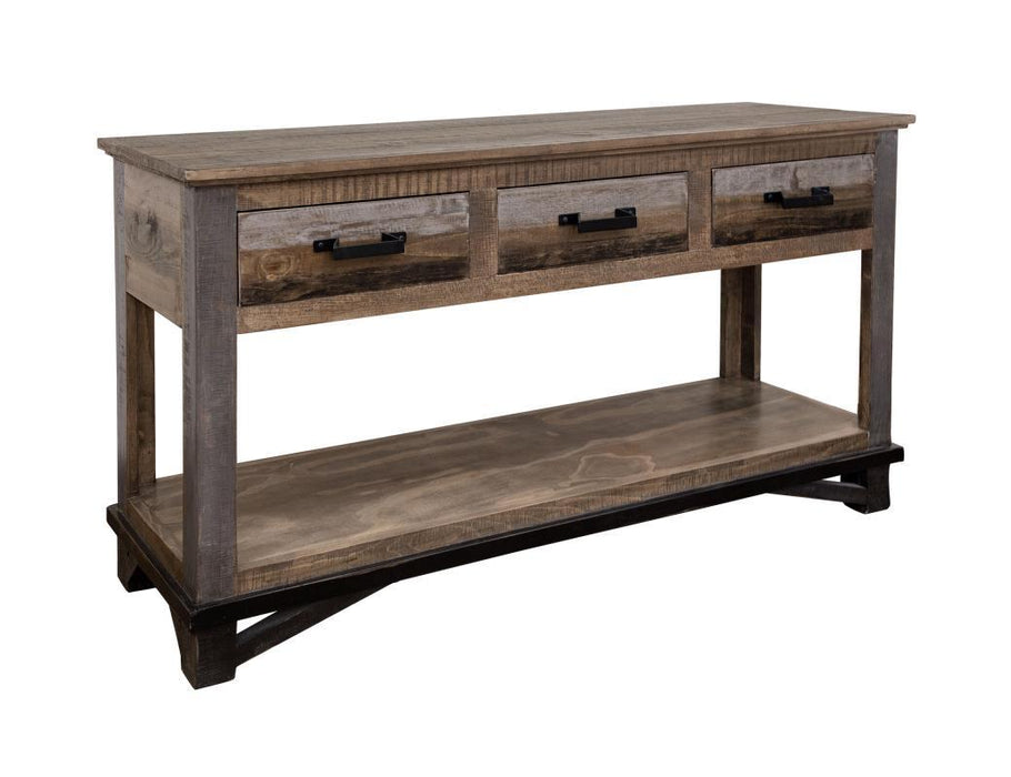 Loft Brown Sofa Table 3 Drawers image