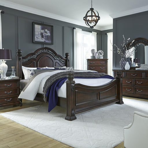 Messina Estates Queen Poster Bed, Dresser & Mirror, Nightstand image