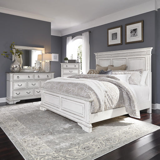 Abbey Park Queen Panel Bed, Dresser & Mirror, Chest image