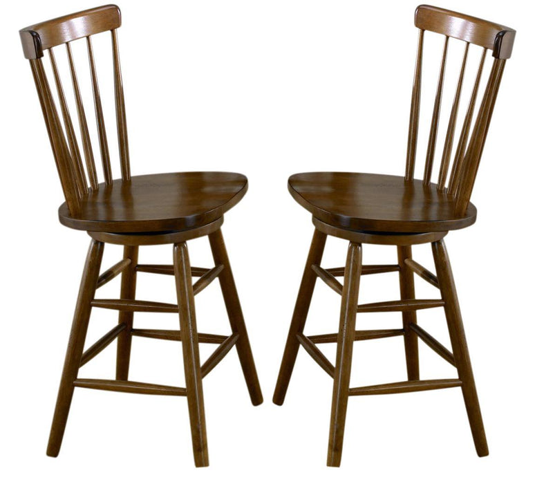 Liberty Furniture Creations II 24 Inch Copenhagen Barstool in Tobacco Finish (Set of 2) image