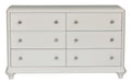 Liberty Furniture Stardust 6 Drawer Dresser in Iridescent White image